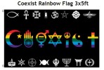 Coexist Rainbow Flag 3x5ft